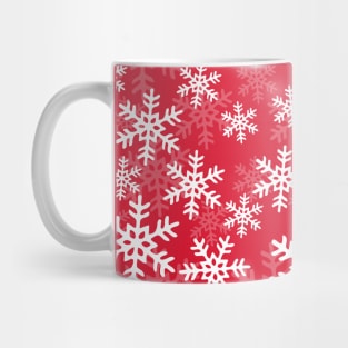 Red and White Snowflakes Mug